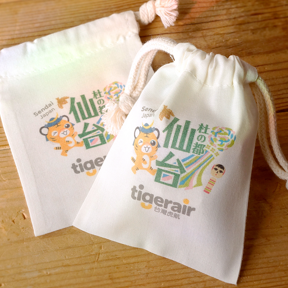 タイガーエア台湾コラボレーション・仙台観光PR巾着袋